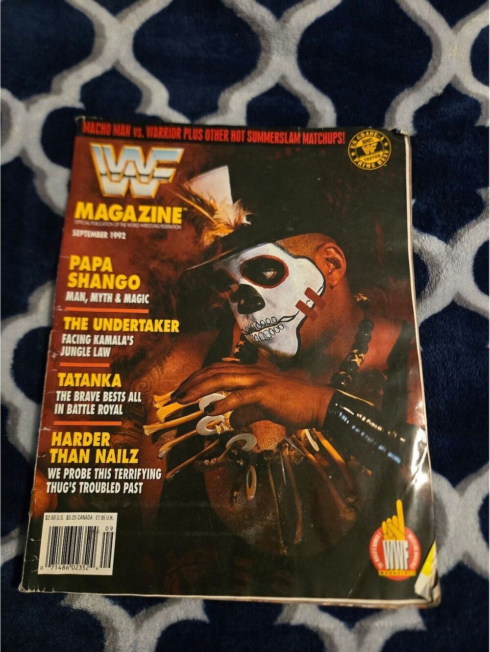WWF Magazine September 1992 Featuring Papa Shango and The Undertaker